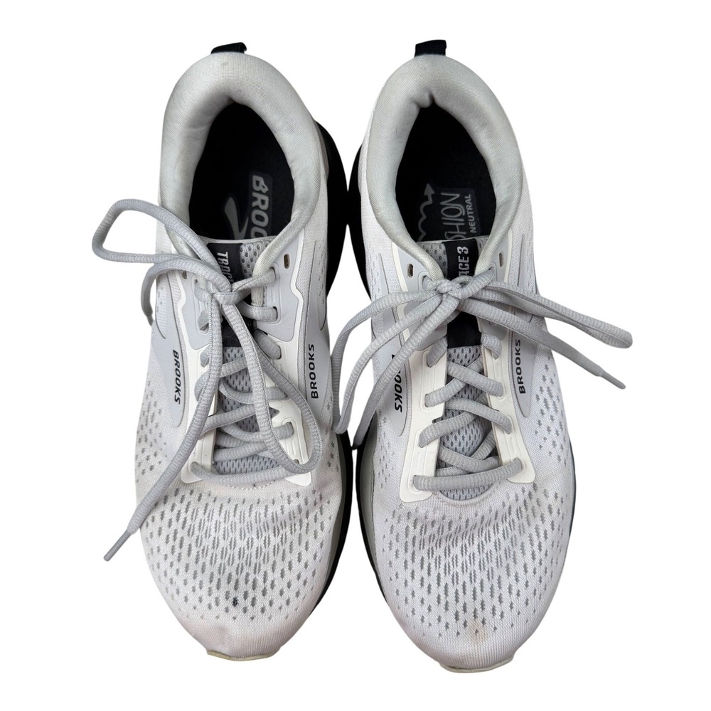 Brooks Trace 3 Running Shoes Womens 8 Wide White Black 1204011D191 Sneakers - Picture 5 of 8
